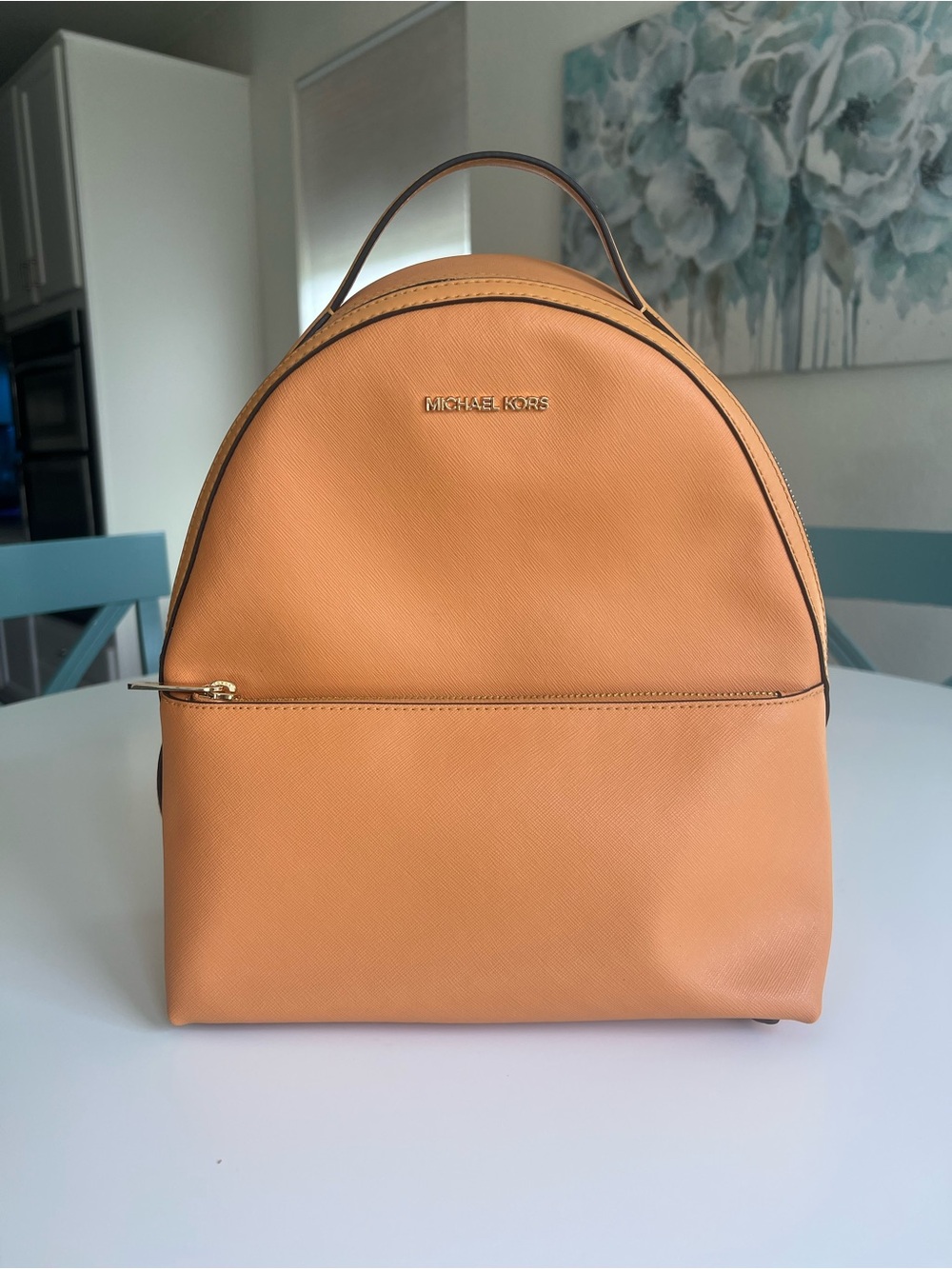 Michael Kors Tan Saffiano Leather Backpack